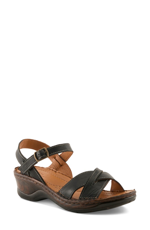 春月踏み段 レディース シューズ パンプス サンダル アンクル Spring Step Amarezankle Strap Sandal Black 黒いこと