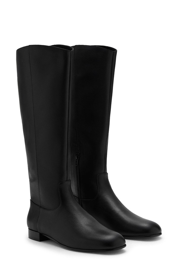 マンゴ レディース シューズ ブーツ・レインブーツ MANGO Knee High Boot Black 黒いこと