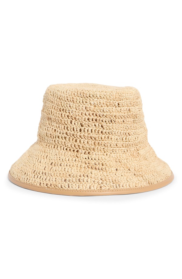 ヴィンス レディース 付属物 鳥打ち帽 Vince Woven Raffia Bucket Hat Natural