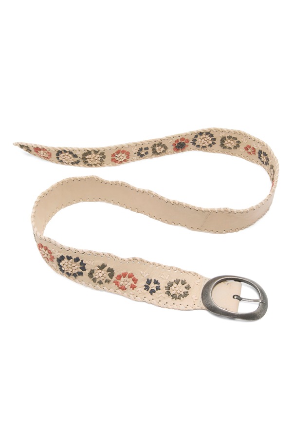 フリーピープル レディース 添え物 三尺帯 なめし革 Free People Dreaming Whipstitch Leather Belt Natural