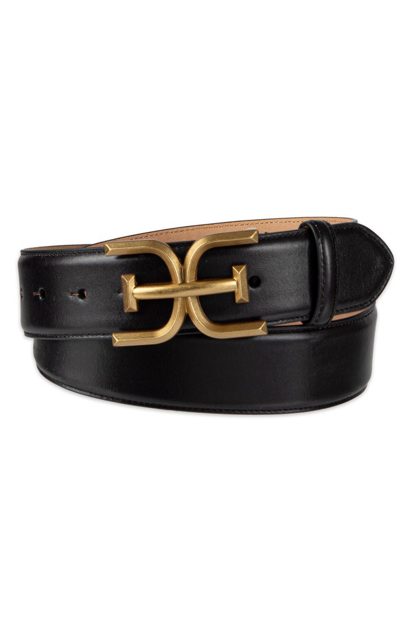 サムエデルマン レディース アクセサリー ベルト レザー ロゴ Sam Edelman Logo Buckleather Belt Black ブラック｜ReVida 店