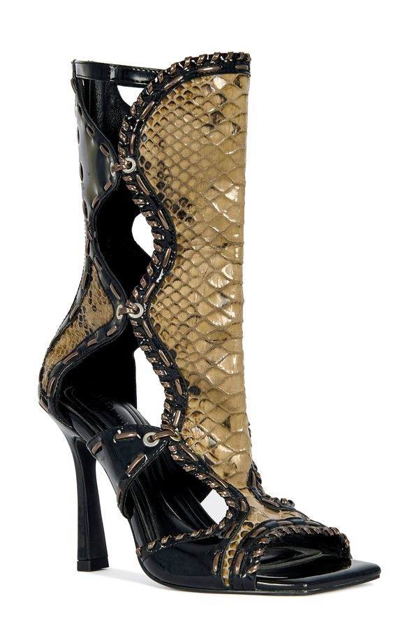 アザレア 一 レディース シューズ ブーツ・レインブーツ AZALEA WANG Indrani Gladiator Boot Black 黒いこと