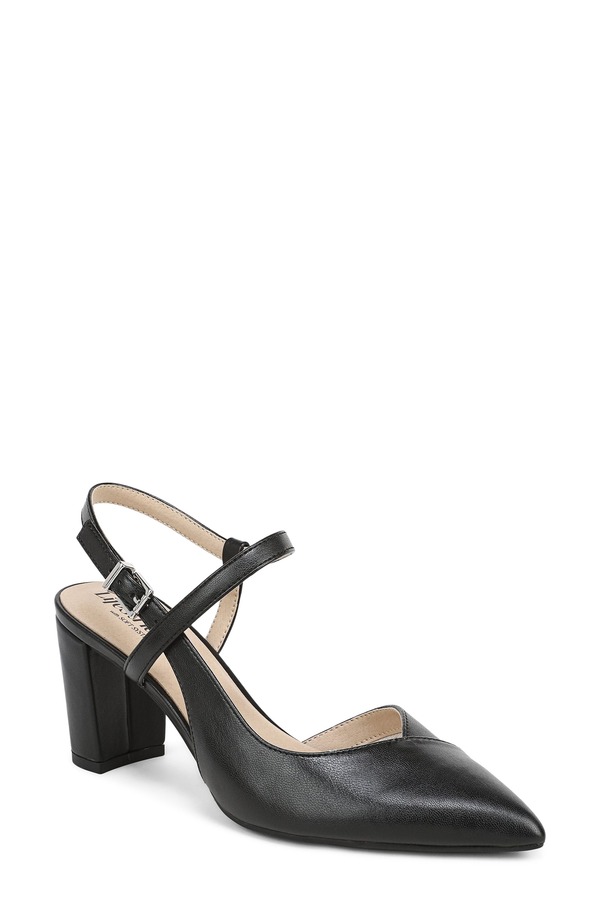 ライフストライド レディース シューズ ヒール LifeStride Raelynn Slingback Half d'Orsay Pointed Toe Pump Black ブラック|ReVida 店
