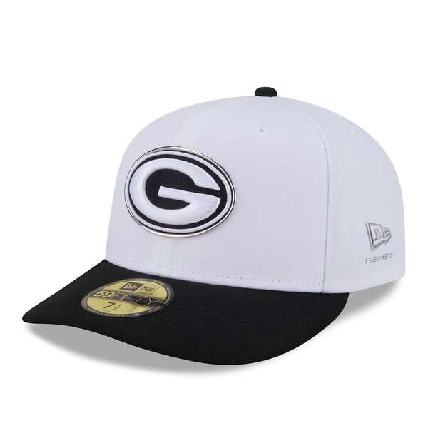 ニュー内鰓 メンズ 添え物 かぶり笠 Men\u0027s New Era White/Black Green Bay Packers 2026 NFL Draft Pre-Curved 59FIFTY Fitted Hat White 白いこと