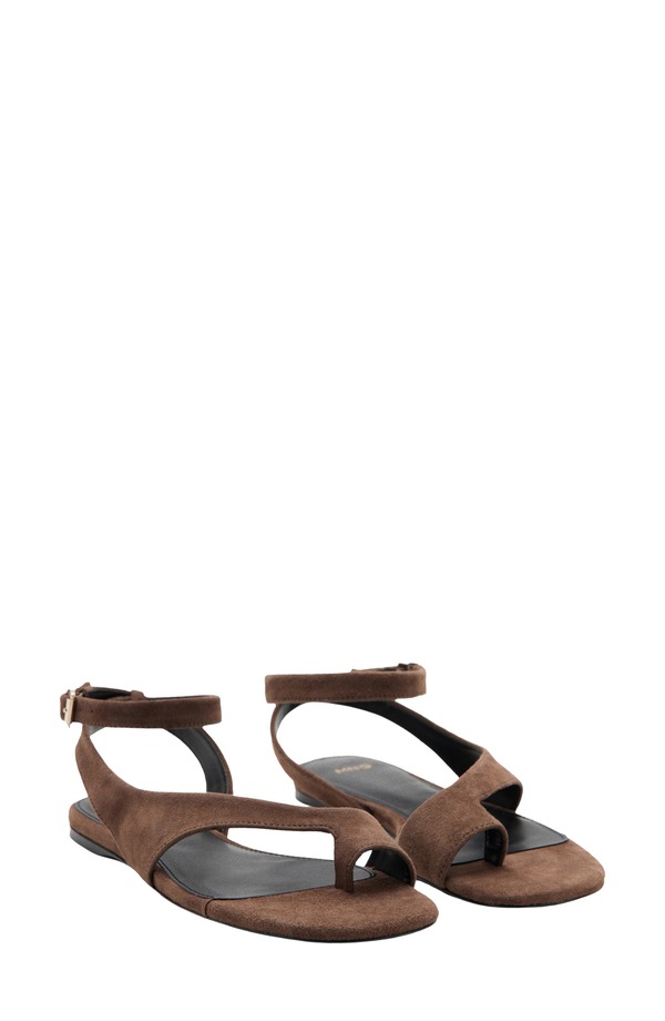 マンゴ レディース シューズ サンダル アンクル MANGO Ankle Strap Sandal Brown 赤銅色
