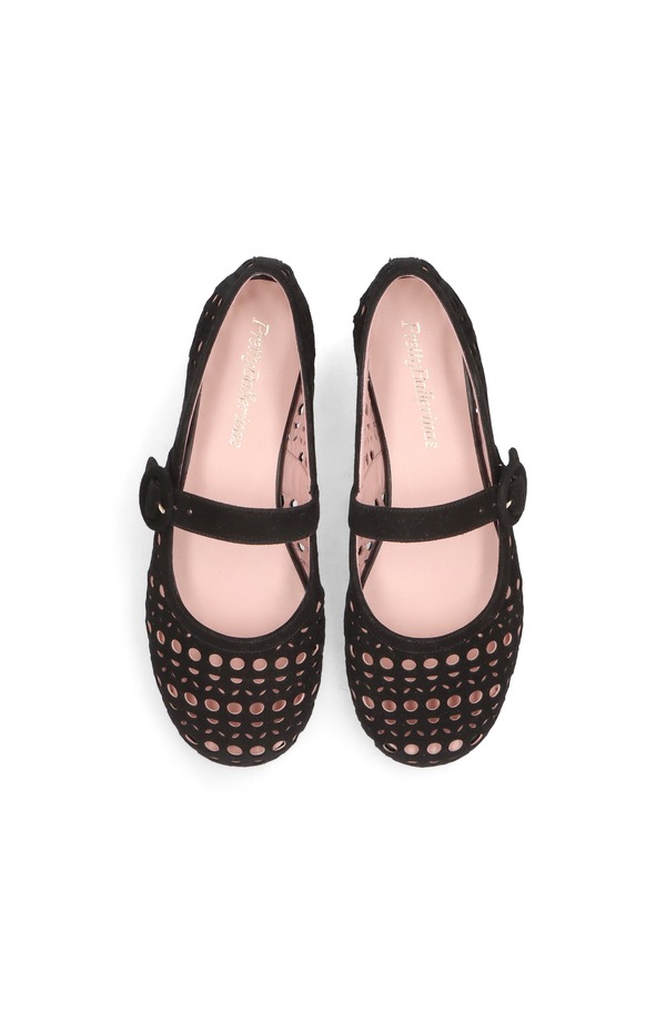 プリティ・バレリーナ レディース シューズ パンプスエード Pretty Ballerinasuede Die Cut Mary Jane Black 黒いこと