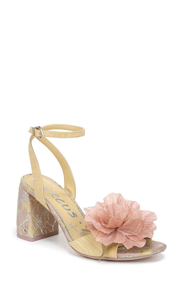 サーカス NY バイ サムエデルマン レディース シューズ 踵 サンダル アンクル Circus NY by Sam Edelman Aria Flower Ankle Strap Sandal Dustyellow/ Ballet Blush 毛はらい