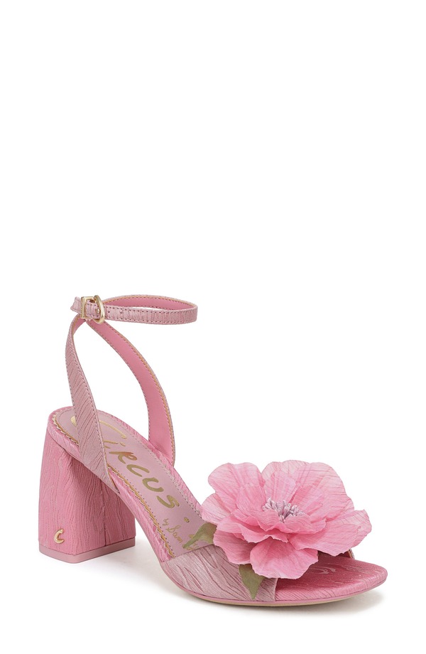サーカス NY バイ サムエデルマン レディース シューズ 踵 サンダル アンクル Circus NY by Sam Edelman Aria Flower Ankle Strap Sandal Rosette Blush/ Pink Prism サクラ色