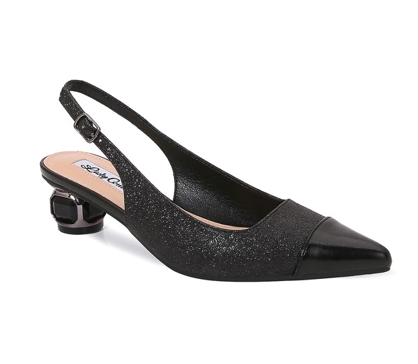 レディクチュール レディース シューズ ヒール LADY COUTURE Jewel Heel Slingback Pump Black ブラック|ReVida 店