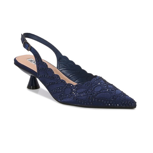 レディクチュール レディース シューズ ヒール LADY COUTURE Scallop Top Line Slingback Pump Navy ネイビー|ReVida 店