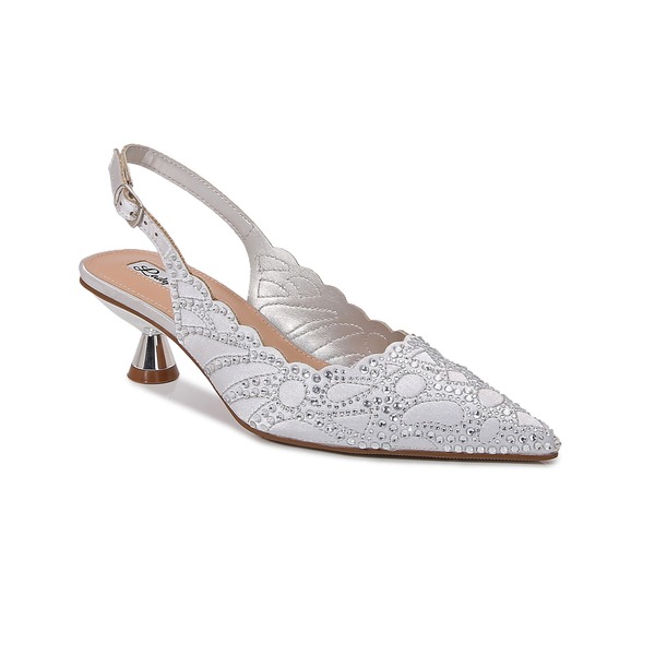 レディクチュール レディース シューズ ヒール LADY COUTURE Scallop Top Line Slingback Pump Silver シルバー|ReVida 店