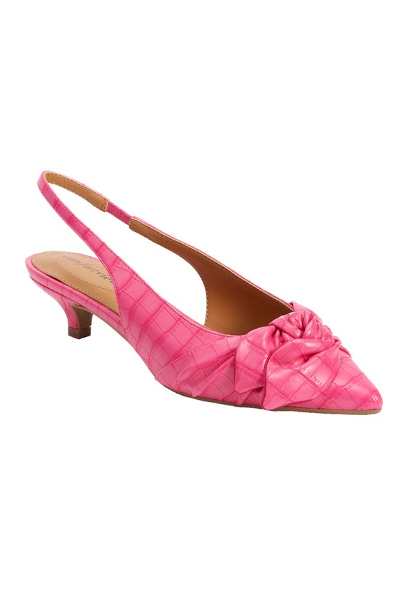 コンフォートビュー レディース シューズ ヒール Comfortview The Tia Slingback Pink Croco ピンク|ReVida 店