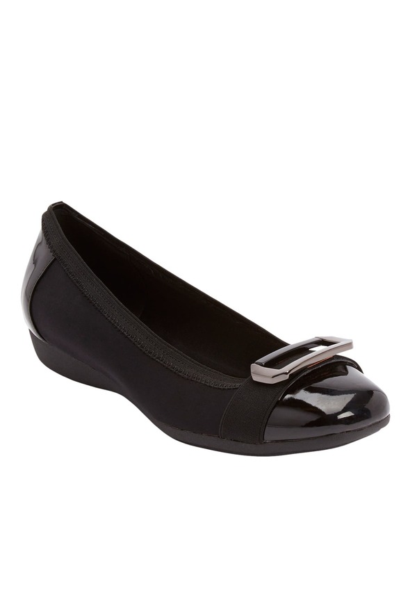 コンフォートビュー レディース シューズ パンプス Comfortview The London Flat Black 黒いこと