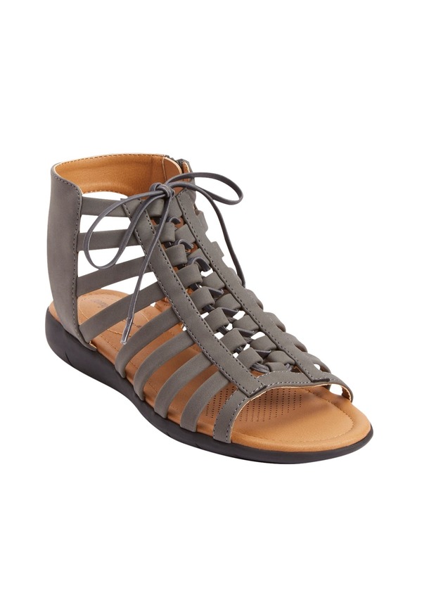 コンフォートビュー レディース シューズ ヒール サンダル Comfortview The Renata Sandal Grey グレー|ReVida 店