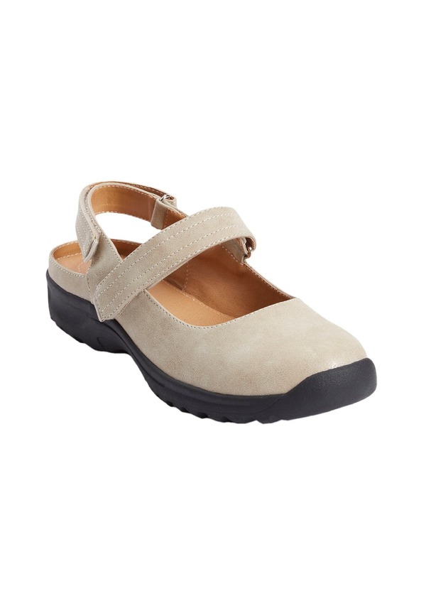 コンフォートビュー レディース シューズ パンプス Comfortview The Joelle Sling Oyster Pearl パール｜ReVida 店