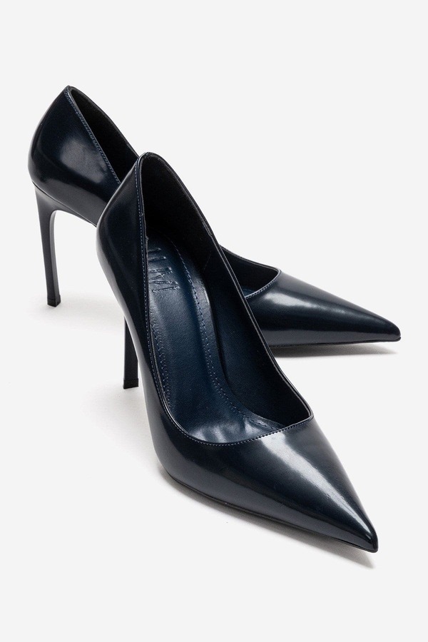 プロローグシューズ レディース パンプス Prologue Shoes Velorien Stiletto Pump Navy ネイビー｜ReVida 店