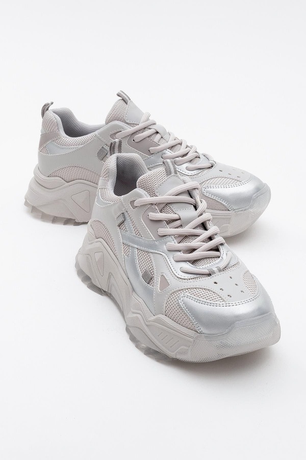 プロローグシューズ レディースニーカー プラットフォーム Prologue Shoes Loretta Platform Sneaker silver シルバー｜ReVida 店