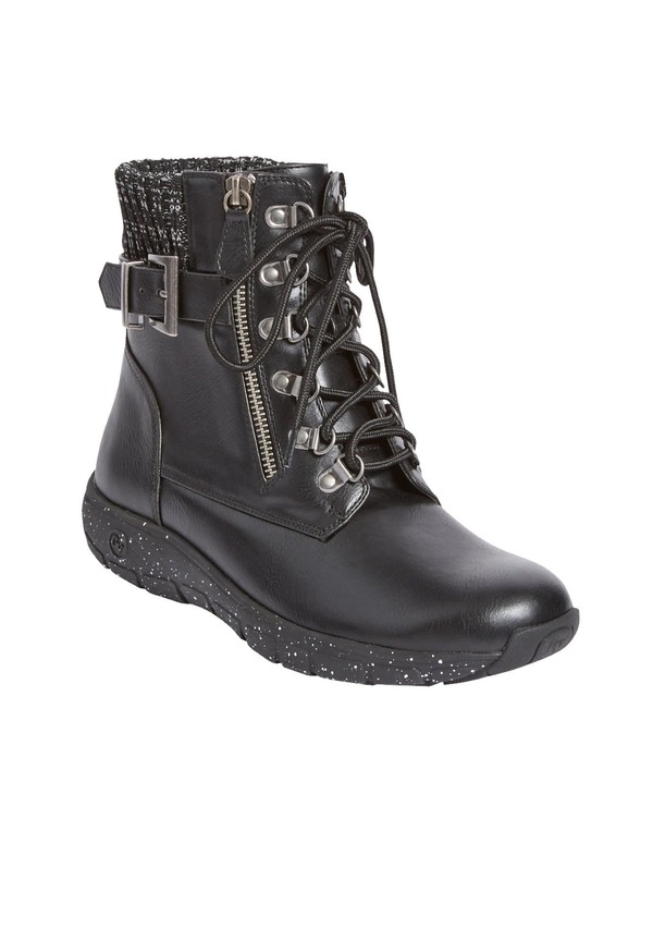 コンフォートビュー レディース シューズ ブーツ・レインブーツ Comfortview The James Trail Boot Black ブラック｜ReVida 店