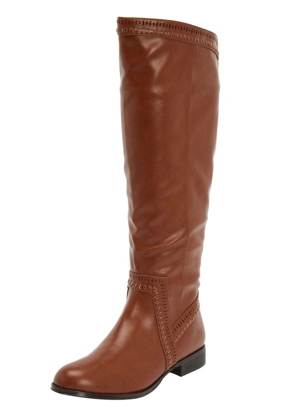 コンフォートビュー レディース シューズ ブーツ・レインブーツ Comfortview The Malina Wide Calf Boot Cognac｜ReVida 店