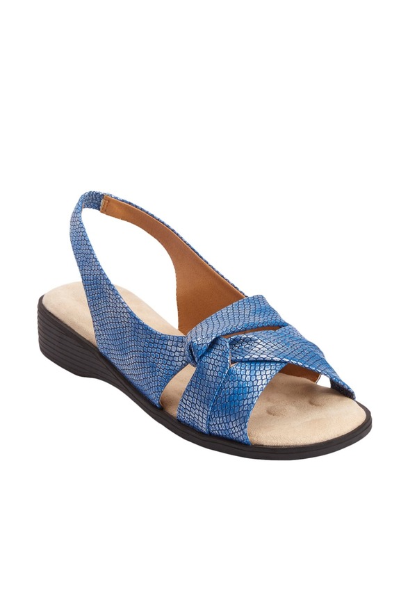 コンフォートビュー レディース シューズ ヒール サンダル Comfortview The Pearl Sandal Navy ネイビー|ReVida 店