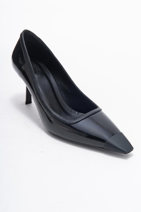 プロローグシューズ レディース パンプス Prologue Shoes Rona Pointed Toe Pump Black Patent ブラック｜ReVida 店