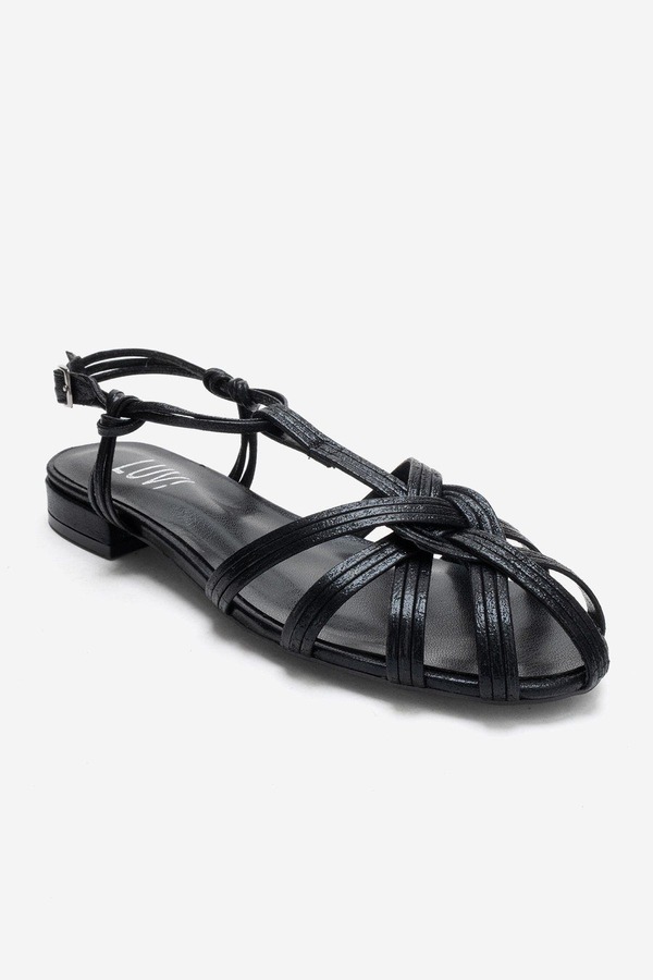 プロローグシューズ レディース ヒール サンダル Prologue Shoes Rosse Block Heel Sandal Black ブラック｜ReVida 店