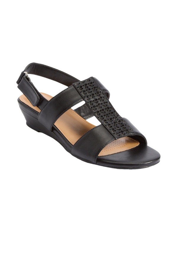 コンフォートビュー レディース シューズ ヒール サンダル Comfortview The Lila Sandal Black ブラック｜ReVida 店 19,860円