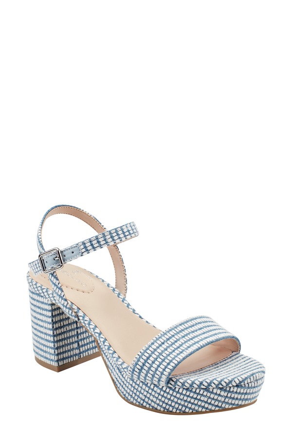 バンドリーノ レディース シューズ ヒール プラットフォーム サンダル アンクル Bandolino Pennie Ankle Straplatform Sandal Medium Blue ブルー|ReVida 店