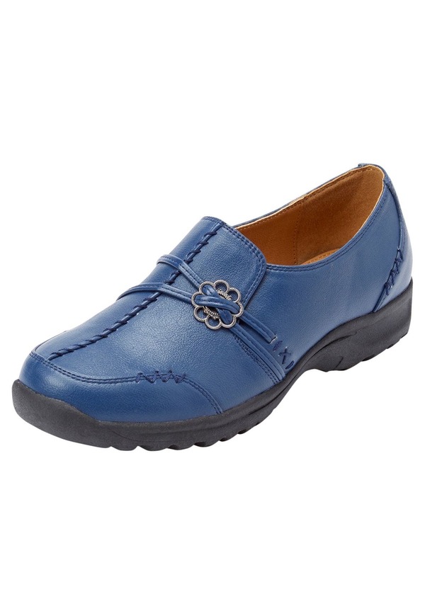 コンフォートビュー レディース シューズ パンプス Comfortview The Natalia Slip-On Flat Dark Denim ジーンズ