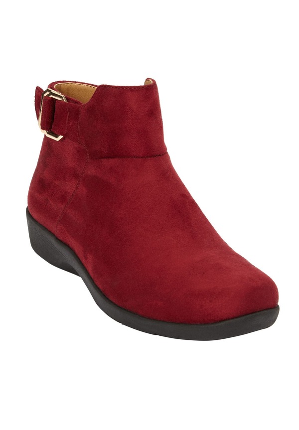 コンフォートビュー レディース シューズ ブーツ・レインブーツ Comfortview The Cassie Bootie Rich Burgundy バーガンディ｜ReVida 店