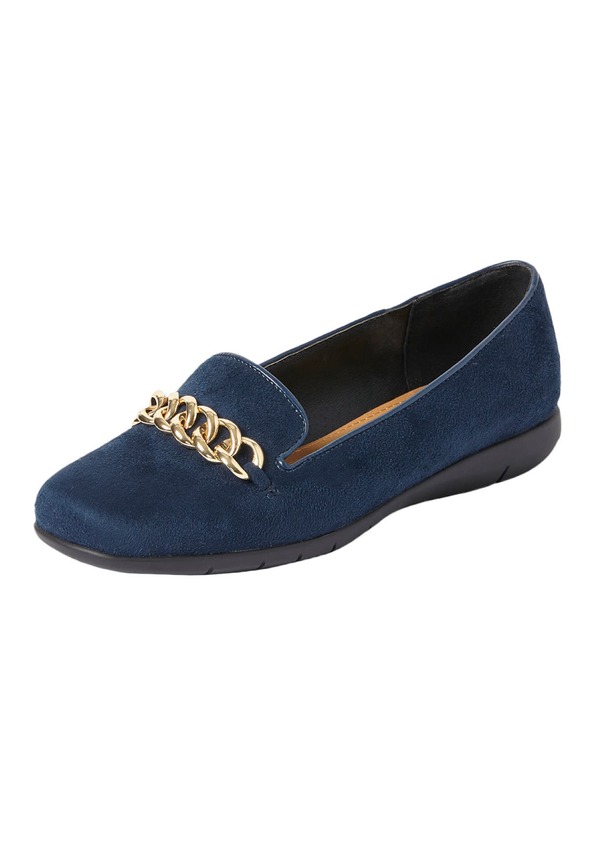 コンフォートビュー レディース シューズ パンプス Comfortview The Thayer Slip On Flat Navy 米国海軍