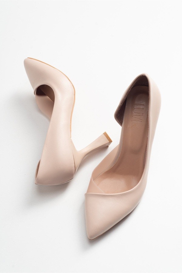 プロローグシューズ レディース ヒール Prologue Shoes Ursula Pointed Toe Pump Nude|ReVida 店
