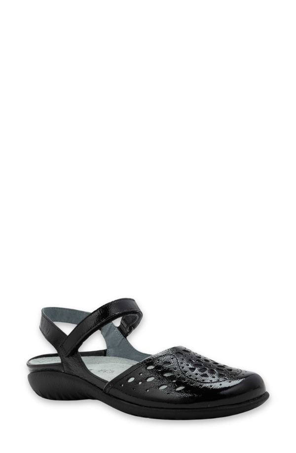 ナオト レディース シューズ 踵 Naot \u0027Arataki\u0027 Mary Jane Black Crinkle 黒いこと