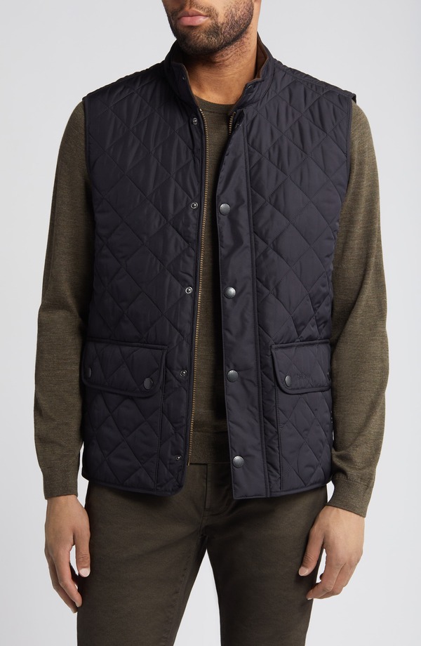 バブアー メンズ アウター ジャケット・ブルゾン キルティング ベスト Barbour New Lowerdale Quilted Vest Navy ネイビー