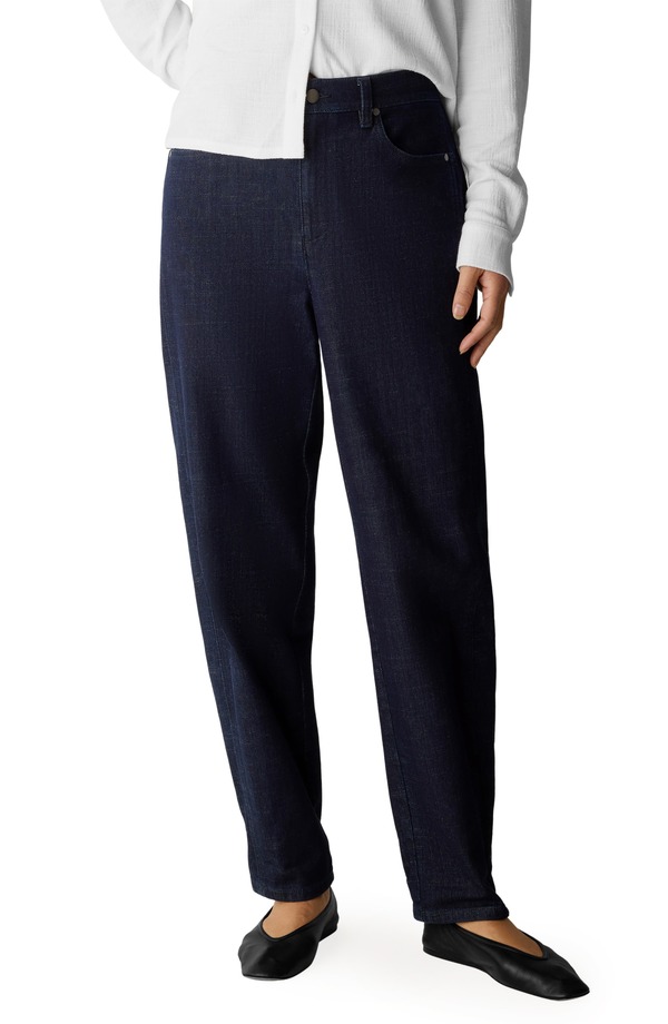 エイリーンフィッシャー レディース ボトムス デニムパンツ アンクル ジーンズ Eileen Fisher Ankle Lantern Jeans Deep Indigo インディゴ