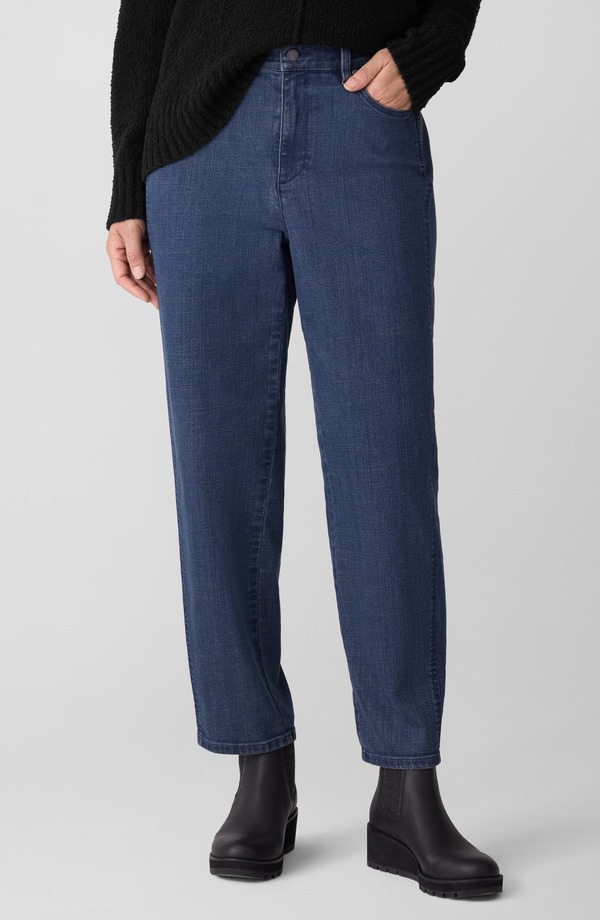 エイリーンフィッシャー レディース ボトムス デニムパンツ アンクル ジーンズ Eileen Fisher Ankle Lantern Jeans Medium Indigo インディゴ｜ReVida 店