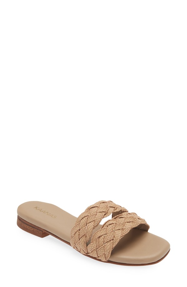 鉄道車両茄子 レディース シューズ 踵 サンダル Kaanas Papagayo Slide Sandal Camel 駱駝