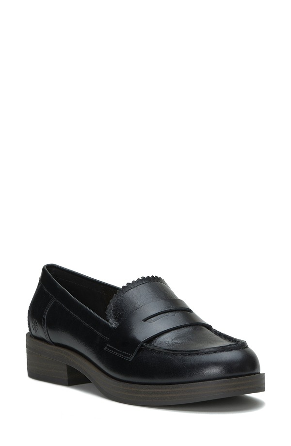ラッキーブランド レディース シューズ スリッポン・ローファー Lucky Brand Floriss Penny Loafer Black Zenith ブラック｜ReVida 店