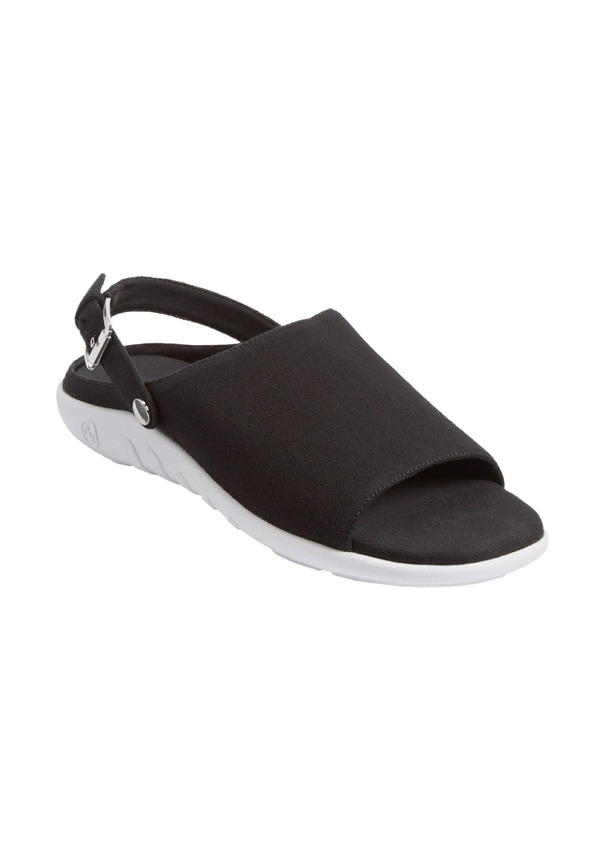 コンフォートビュー レディース シューズ ヒール Comfortview The Matilda Convertible Arch Sling Black ブラック|ReVida 店