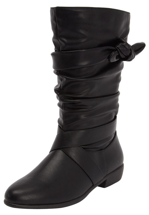 コンフォートビュー レディース シューズ ブーツ・レインブーツ Comfortview Theather Wide Calf Boot Black ブラック｜ReVida 店