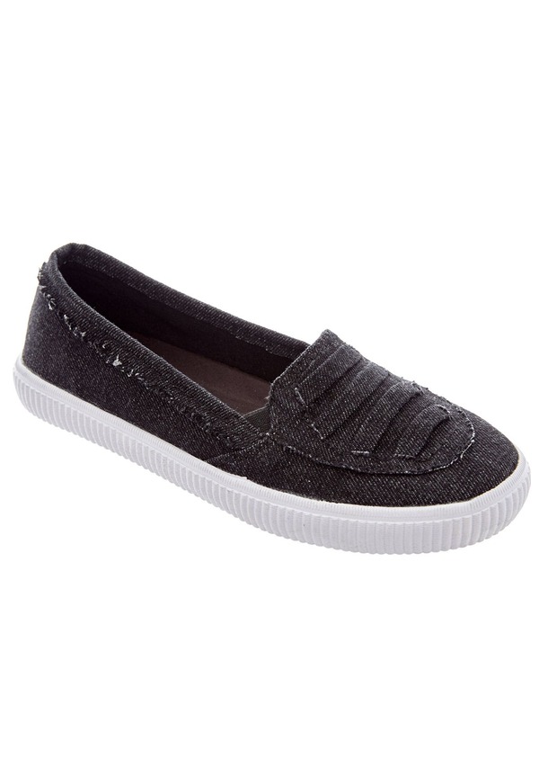 コンフォートビュー レディース シューズ スニーカー Comfortview The Analia Slip-On Sneaker Black ブラック｜ReVida 店