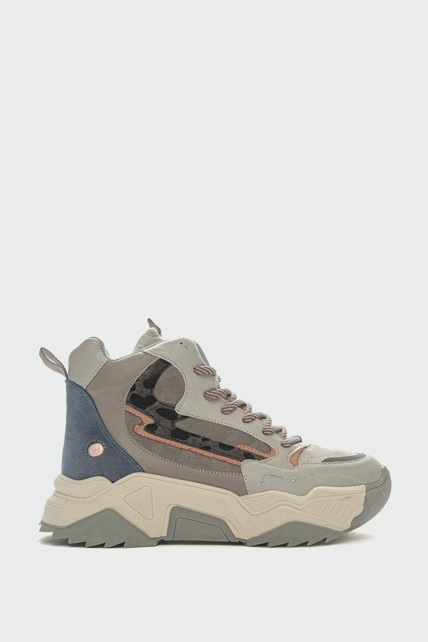プロローグシューズ レディース ブーツ・レインブーツ Prologue Shoes Olivia Sport Boot Ice Grey Faux Leather グレー｜ReVida 店