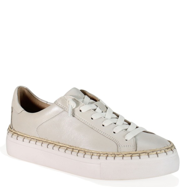 ディバトゥルー レディース シューズ スニーカー トール スピード競技 なめし革 Diba TrueM BELISH Metallic Leather Lace Up Sneaker White 白いこと
