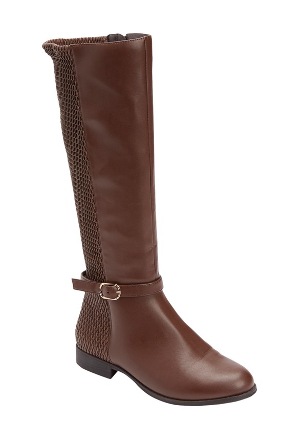 コンフォートビュー レディース シューズ ブーツ・レインブーツ Comfortview The Reeve Wide Calf Boot Brown ブラウン｜ReVida 店