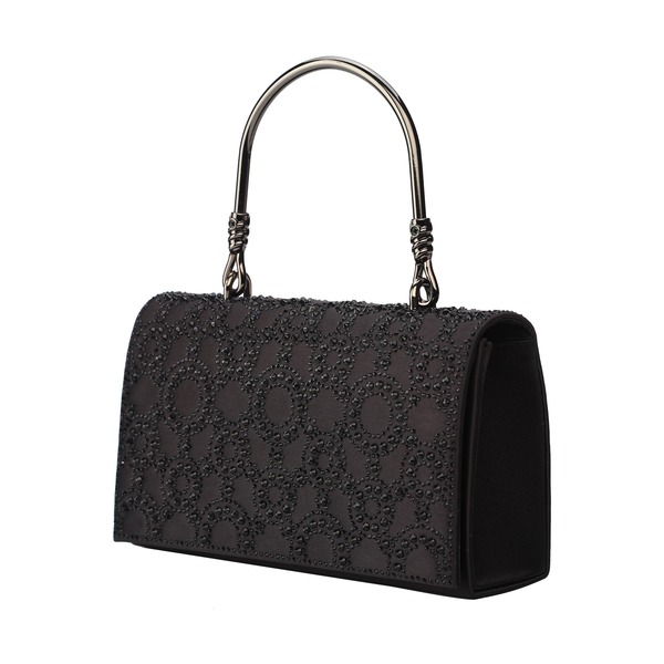 レディクチュール レディース 御徒面子 LADY COUTURE Rhinestone Cove red Clutch Bag Black 黒いこと