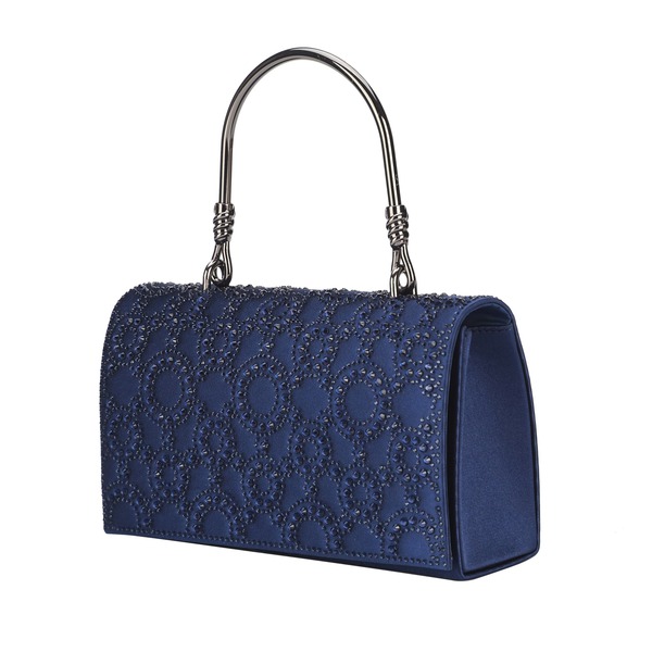レディクチュール レディース 御徒面子 LADY COUTURE Rhinestone Cove red Clutch Bag Navy 米国海軍