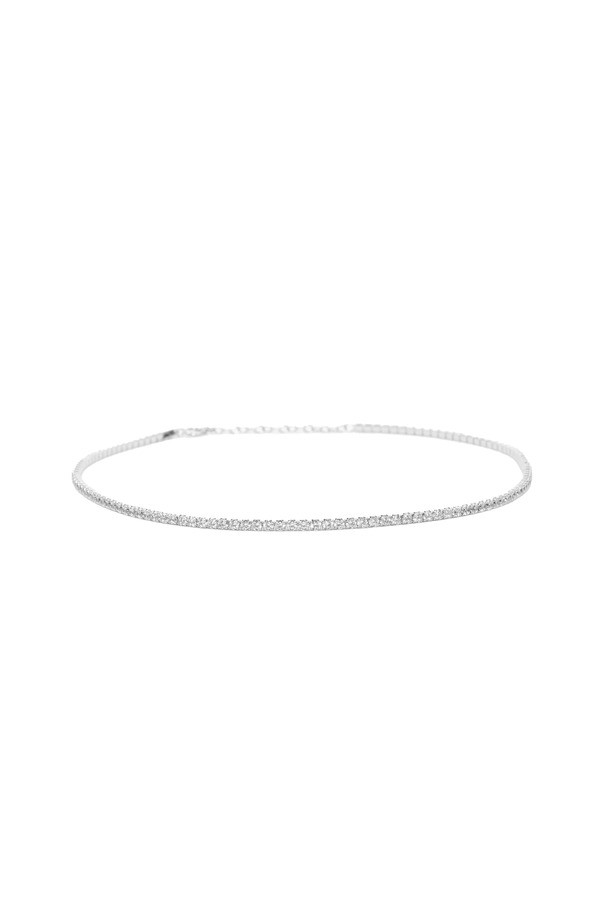 ベアフルーツジュエリー レディース アクセサリー ネックレス・チョーカー レース Bearfruit Jewelry Sterling Silver 18k Gold Plated Cherie Tennis Necklace Statement Sparkle Silver シルバー|ReVida 店