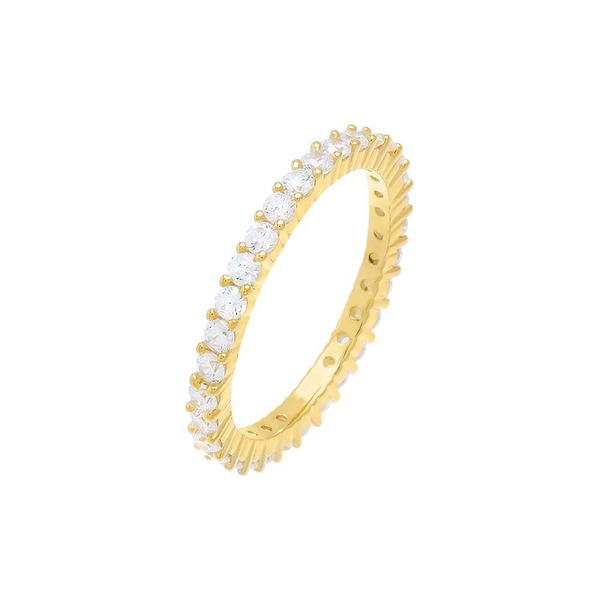 バイ アディナ エデン レディース アクセサリー 指輪 BY ADINA EDEN CZ Thin Eternity Band Gold ゴールド|ReVida 店
