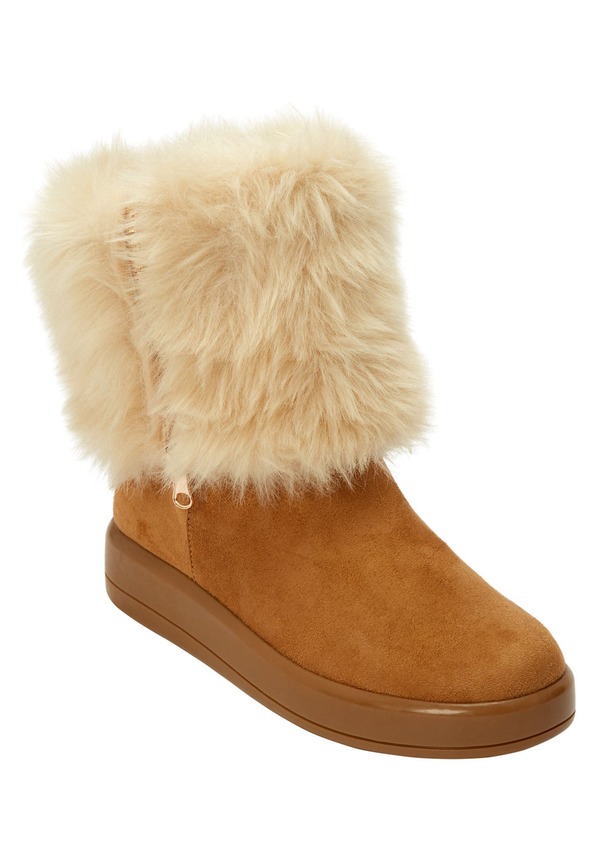 コンフォートビュー レディース シューズ ブーツ・レインブーツ Comfortview The Shai Wide Calf Bootan タン｜ReVida 店