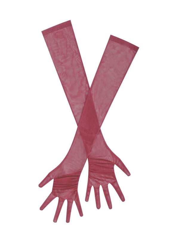 ミスサークル レディース アクセサリー 手袋 メッシュ Miss Circle Qira Mesh Opera-length Gloves Maroon マルーン｜ReVida 店
